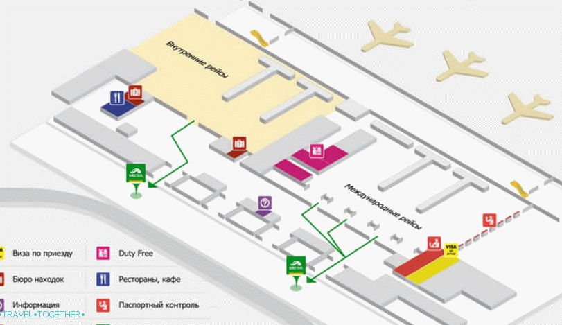 Shema aerodroma Phuket - prvi kat