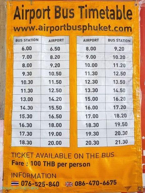 Raspored autobusa sa aerodroma u Puketu
