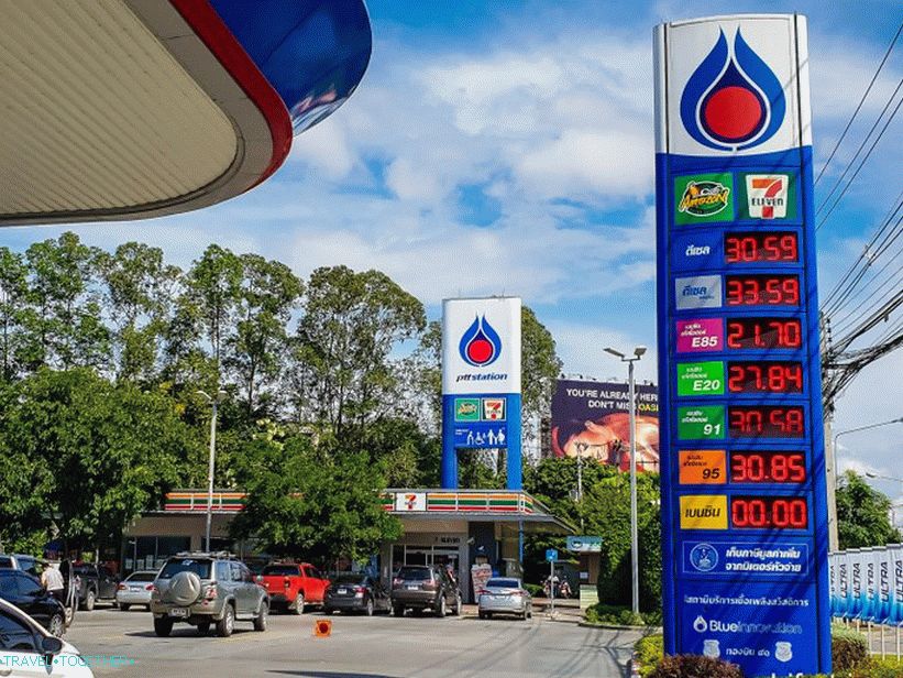 Cijene benzina na Tajlandu