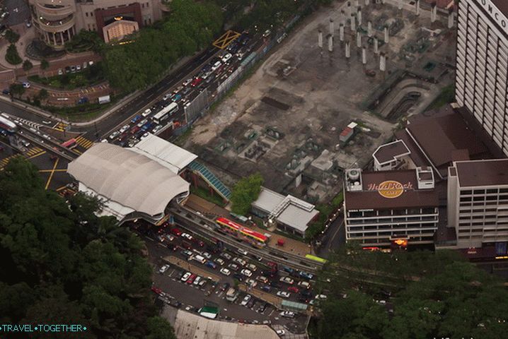 Stanica sa monorailom u Kuala Lumpuru sa visine