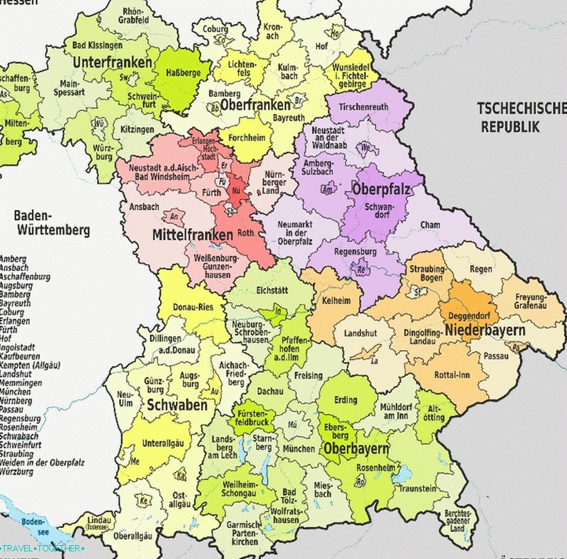 Administrativna podjela Bavarske