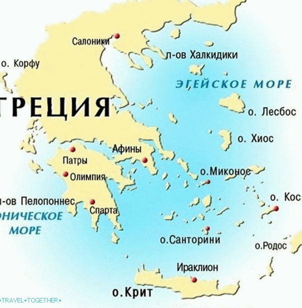 Karta mora u Grčkoj