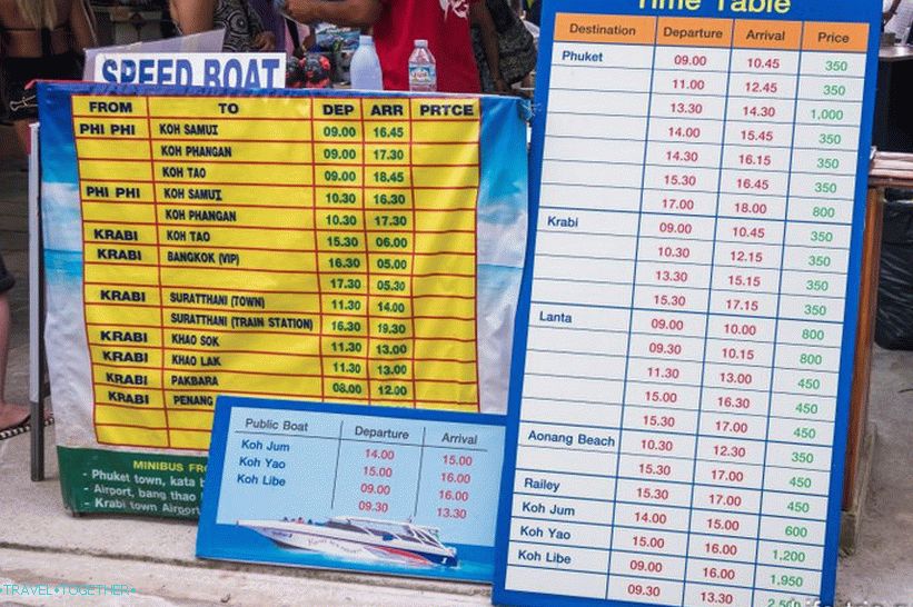 Phi Phi Ferry Schedule & Prices