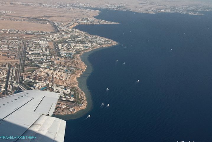 Egipat. Sharm el-Sheikh iz aviona.