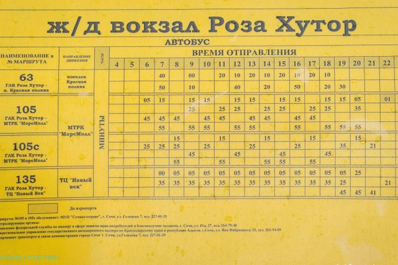 Vlak Swallow i željeznička stanica Rosa Khutor - vozni red i opis