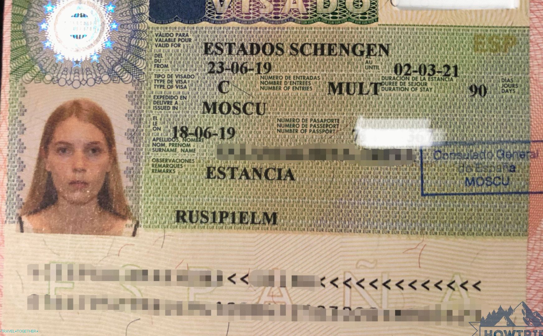 Primer španske vize 2019