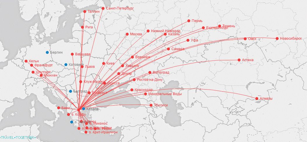 Karta rute Ellinair