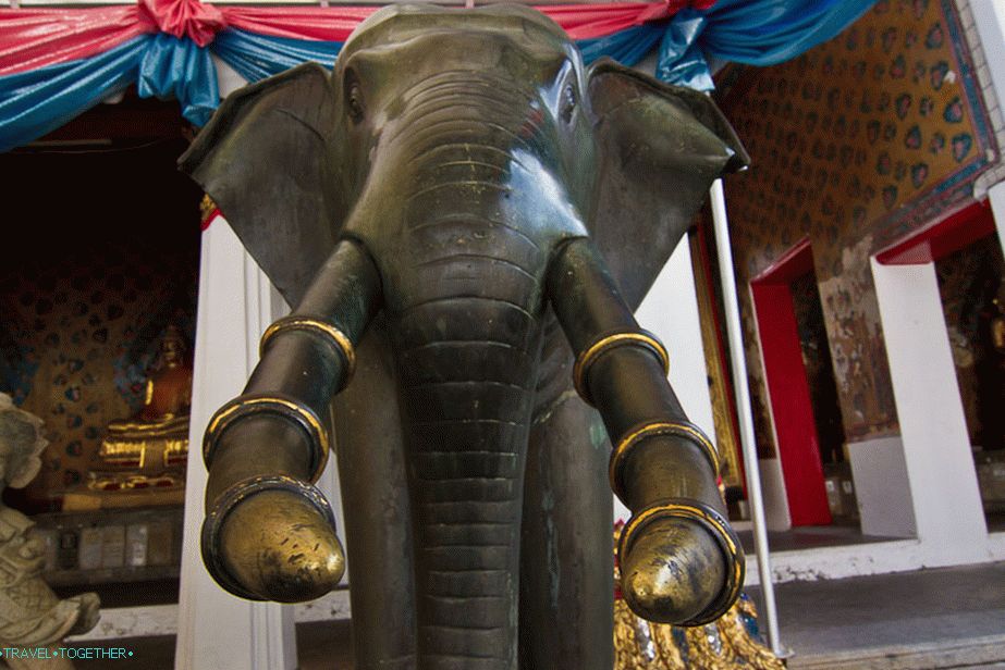 Broj slonova oko postojećeg hrama