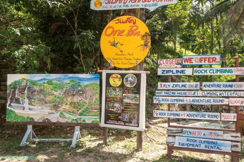 Wang Sai vodopad na Phanganu i tupi zabavni park